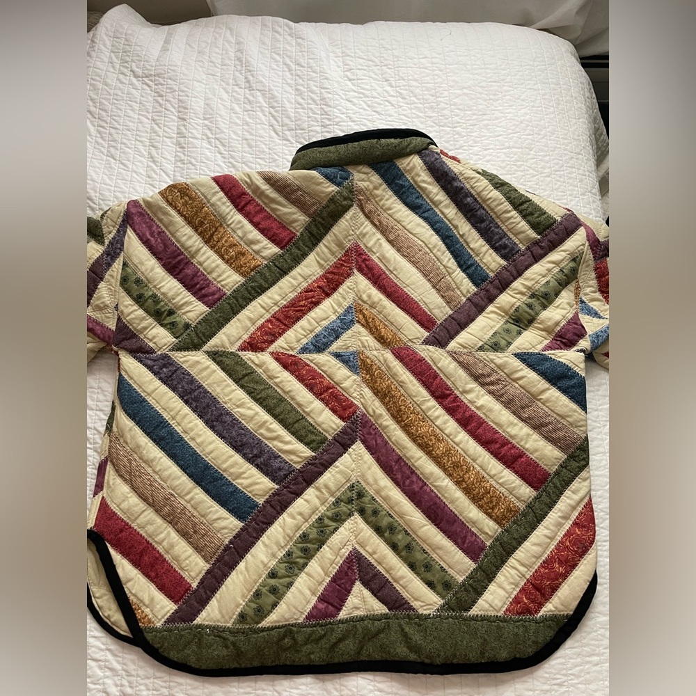 Colorful quilted patchwork jacket